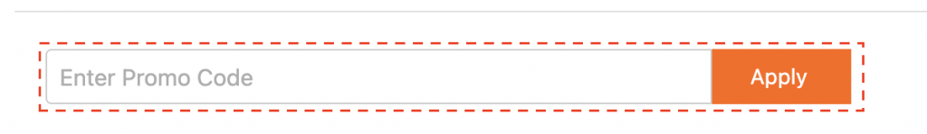 ช่องกรอกรหัสโปรโมชั่นโค้ด